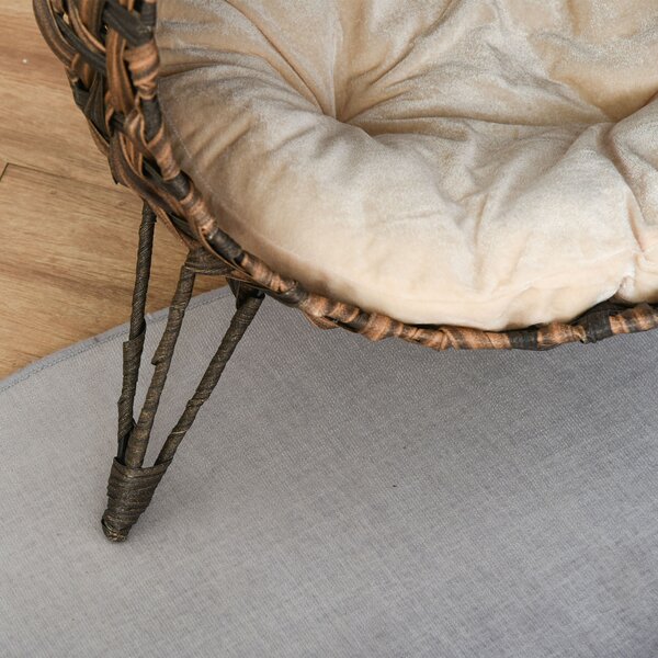 PawHut Cuccia in rattan per gatti con cuscino, cuccia rialzata Marrone Ø52 x 58 cm | Aosom Italy