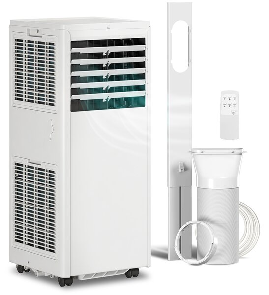 HOMCOM Condizionatore Portatile 7000 BTU, Unità 4-in-1 con Raffreddamento, Deumidificatore, Ventilatore, Modalità Notte | Aosom Italy