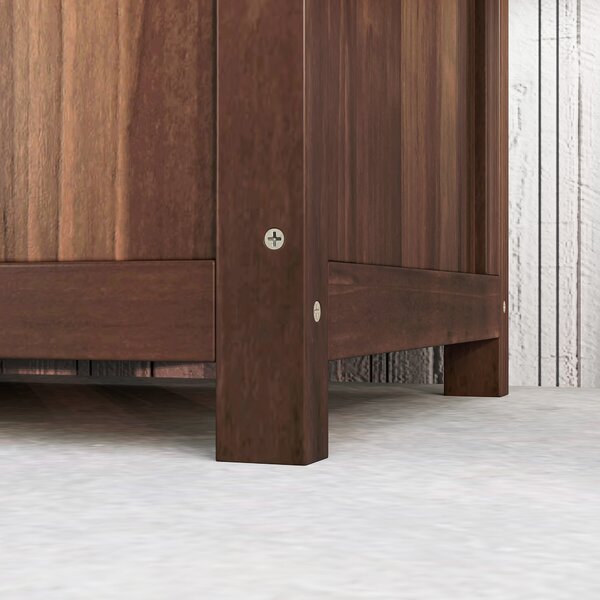 Outsunny Fioriera con Traliccio vasca per fiori 76 x 36 x 170 cm Fondo a doghe Legno di abete pre-oliato marrone scuro | Aosom Italy