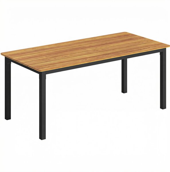 Tavolo da Giardino Rettangolare 180x86x74 cm per 6-8 Persone in Legno di Larice