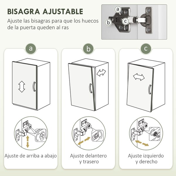 HOMCOM Dispensa da Cucina Mobile Auxiliare da Cucina con 4 Ante e Ripiani Regolabili per Sala da Pranzo Salotto 60x30x183 cm Bianco | Aosom Italy