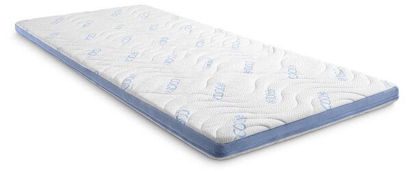 Topper in schiuma fredda CloudComfort Cool 90 x 200 cm H2/H3, altezza 7 cm, livello di compattezza H2/H3, topper a 7 zone con lato estivo e invernale