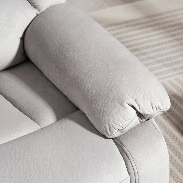 HOMCOM Poltrona alzapersone con funzione massaggio, 90x93x110cm, Grigio chiaro | Aosom Italy