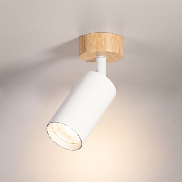 Brilagi - Faretto SELE 1xGU10/30W/230V bianco/effetto rovere