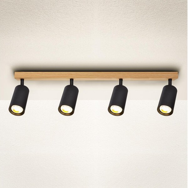 Brilagi - Faretto SELE 4xGU10/30W/230V nero/effetto rovere