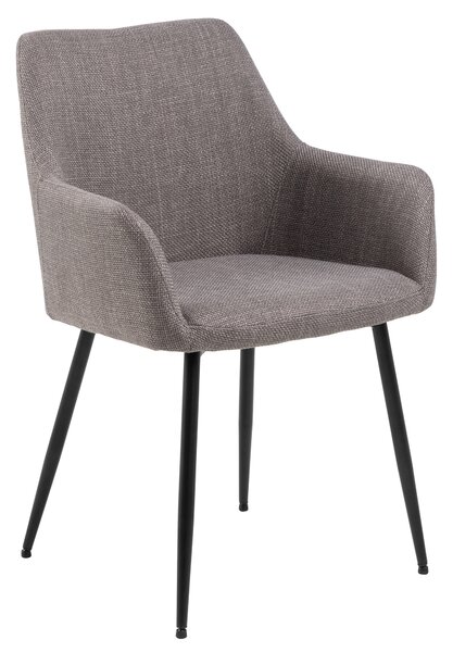 VERA Taupe Grigio Chiaro (tessuto Basel 34) - MODERNA SEDIA IMBOTTITA PER SOGGIORNO/SALA DA PRANZO LOFT