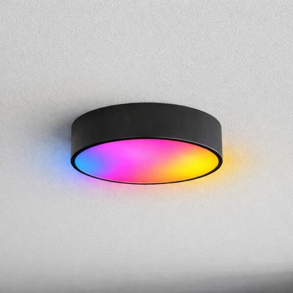Brilagi -LED RGBW Plafoniera da soffitto dimmerabile per bagno CLARE 2xE27/9W/230V IP54 Wi-Fi nero