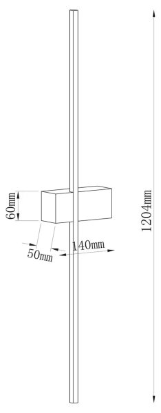 Applique LED AISHA LED/20W/230V 4000K 120 cm oro