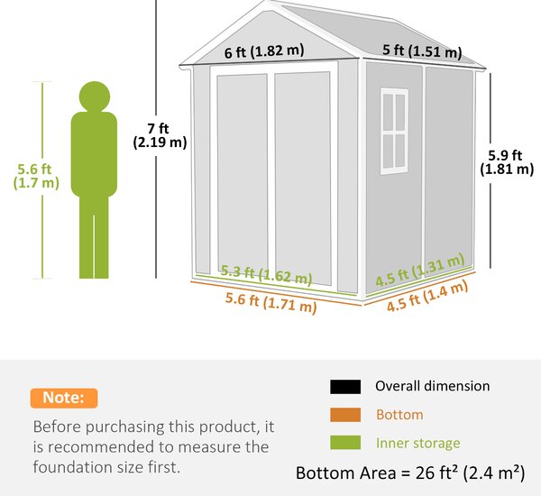 Outsunny Casetta da giardino in resina 2,7 m² con pavimento, porte a scatto, 3 finestre, struttura in alluminio 240 x 190 x 228 cm, grigio | Aosom Italy