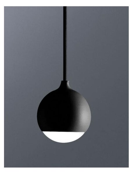 SHALLOW SOSPENSIONE SINGOLA A SFERA DIAMETRO 8 CM BIANCA,NERA O ORO ROSA LED 5W LUCE 3000K MODERNA