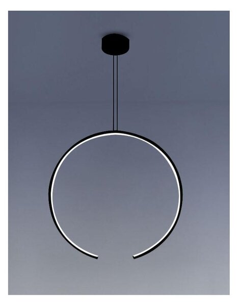 OLYMPIC SOSPENSIONE SINGOLA MODERNA ALLUMINIO BIANCO O NERO LED 30W LUCE 3000K/4000K