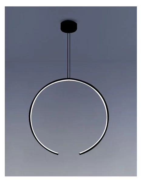 OLYMPIC SOSPENSIONE SINGOLA MODERNA ALLUMINIO BIANCO O NERO LED 30W LUCE 3000K/4000K