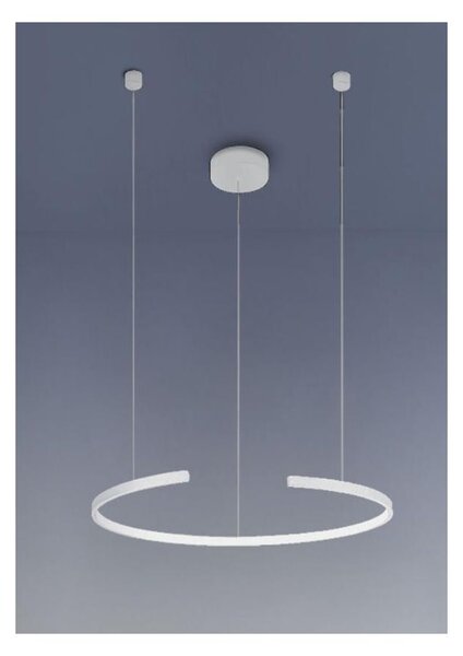 OLYMPIC SOSPENSIONE SINGOLA ALLUMINIO BIANCO O NERO LED 30W LUCE 3000K/4000K MODERNA