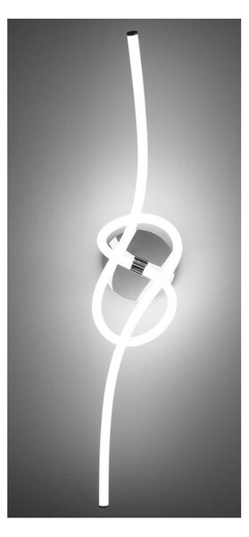 LIGHT LINE PLAFONIERA APPLIQUE LED 32W DIMMERABILE IN METALLO CROMO E DIFFUSORE BIANCO MODERNA
