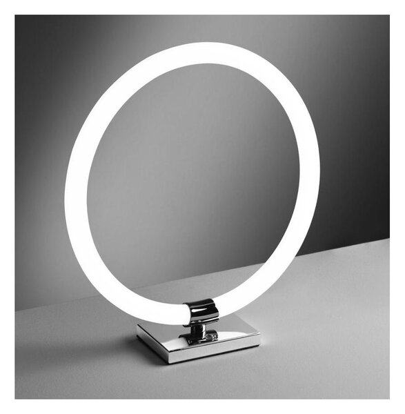LIGHT LINE LAMPADA DA TAVOLO CON LED 12W DIMMERABILE IN METALLO CROMO CON DIFFUSORE BIANCO