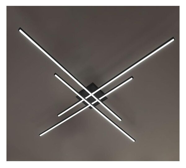 HASHTAG PLAFONIERA MODERNA BIANCA O NERA LED 56W LUCE 3000K DISEGNO A CROCE ORIGINALE