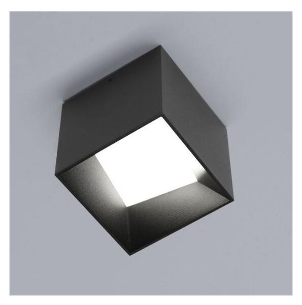 CUBE PLAFONIERA DA ESTERNO IP44 LED 11,5W LUCE 3000K ALLUMINIO BIANCO O NERO LUCE SOTTO