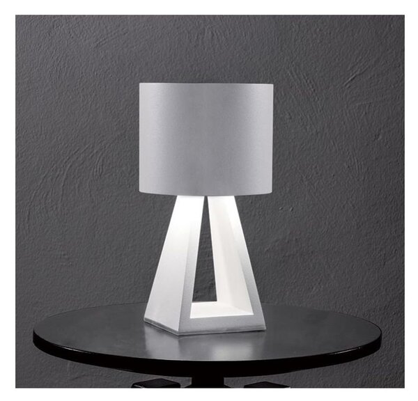 PUP METAL LAMPADA DA TAVOLO LED 9W LUCE 3000K DIMMERABILE IN ALLUMINIO BIANCO MODERNA