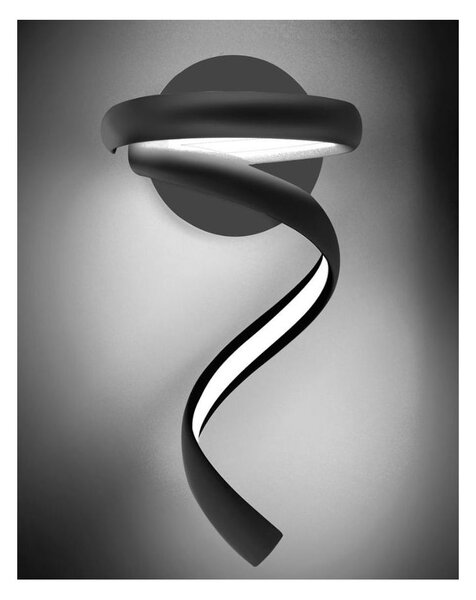 FLAME LAMPADA DA PARETE MODERNA LED 12W LUCE 3000K O 4000K COLORI BIANCO SABBIA O NERO