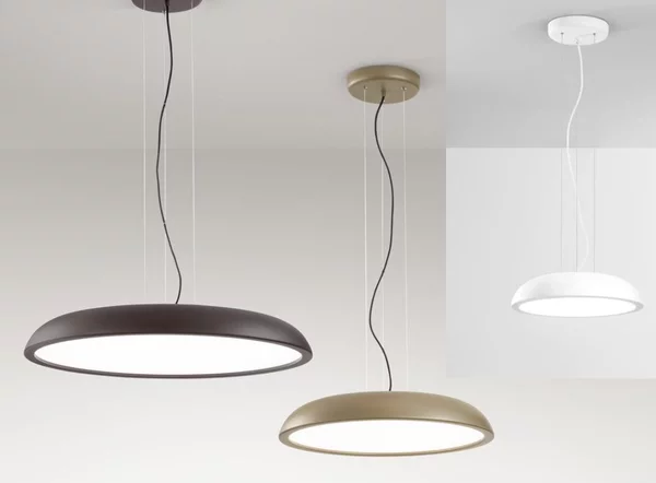 ZENAL SOSPENSIONE MODERNA 3 MISURE ALLUMINIO 4 COLORI LED INTEGRATO LUCE CCT 3000K-4000K DIMMERABILE