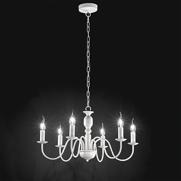 Lampadario classico contemporaneo perenz ducale 6262 b e14 led lampada soffitto metallo - Perenz