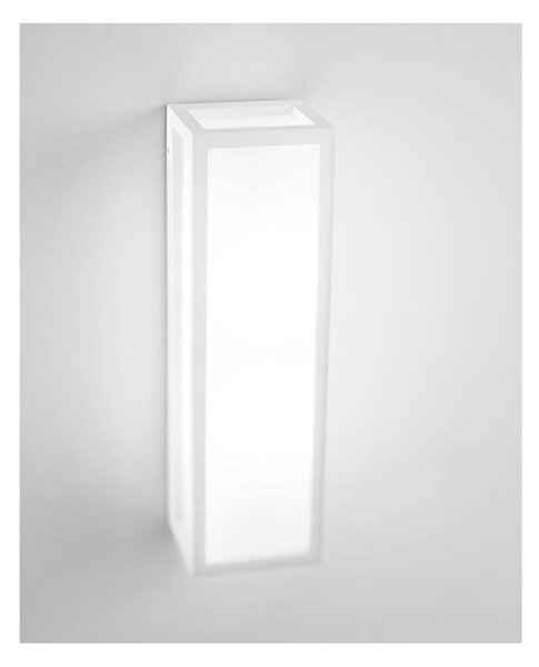 APPLIQUE DA ESTERNO RETTANGOLARE IP54 LUCE DIFFUSA ALLUMINIO 3 COLORI MODERNA LAMPADINE 2XE27