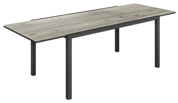 Outsunny Tavolo da giardino allungabile tavolo da esterno 6 - 8 persone bordo in alluminio e struttura in acciaio 160/240 cm grigio | Aosom Italy