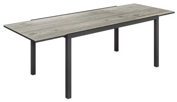 Outsunny Tavolo da giardino allungabile tavolo da esterno 6 - 8 persone bordo in alluminio e struttura in acciaio 160/240 cm grigio | Aosom Italy
