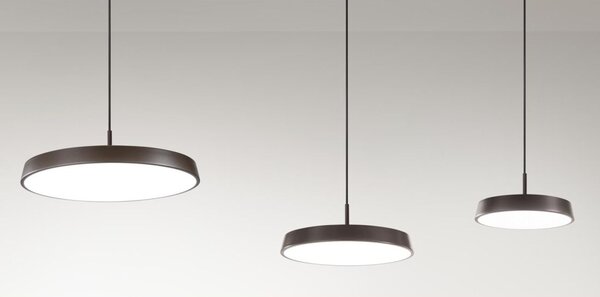 URBAN SOSPENSIONE MODERNA 3 MISURE METALLO 4 COLORI LED INTEGRATO LUCE CCT 3000K-4000K DIMMERABILE