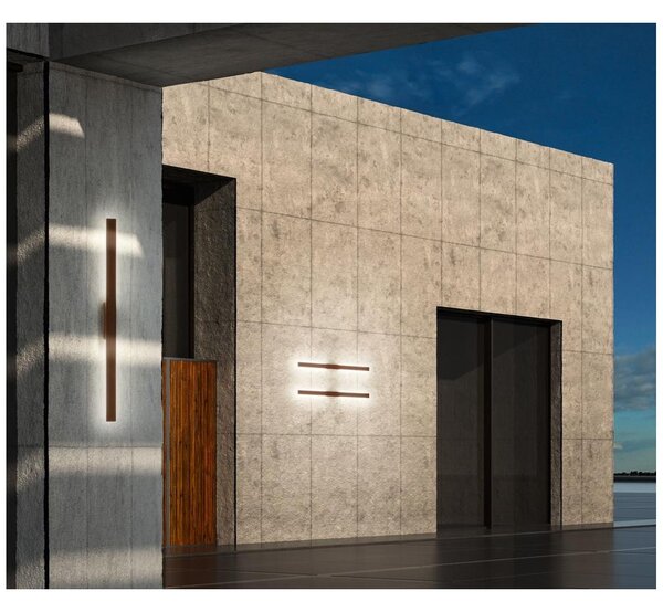 LINEA APPLIQUE LINEARE 2 MISURE IP54 LED INTEGRATO LUCE INDIRETTA 3000K 4 COLORI MODERNA