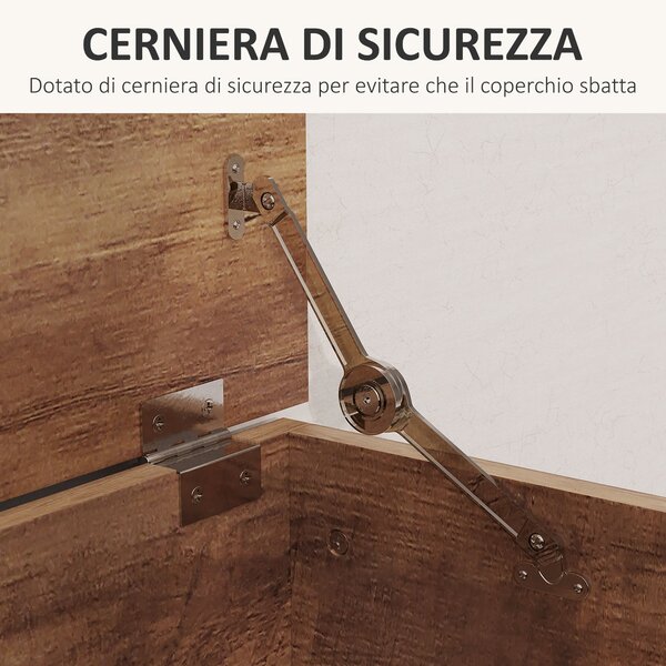 HOMCOM Panca Contenitore Multiuso Legno per Camera Ingresso Bianco 100x40x40cm | Aosom Italy