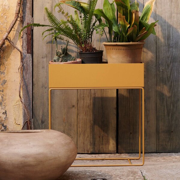 Ferm LIVING Plant Box, giallo, 60 x 25 x 65 cm, acciaio