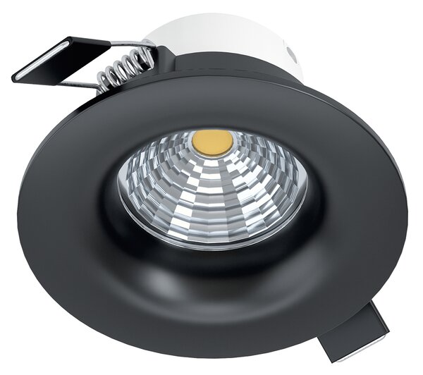 Faretto Ad Incasso Moderno Saliceto Alluminio Nero Led Integrato 6W 4000K