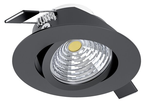 Faretto Ad Incasso Moderno Saliceto Alluminio Nero Led Integrato 6W