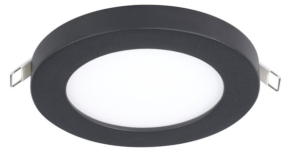 Faretto Ad Incasso Moderno Fueva Flex In Alluminio Nero Led Integrato 5,5W 3000K