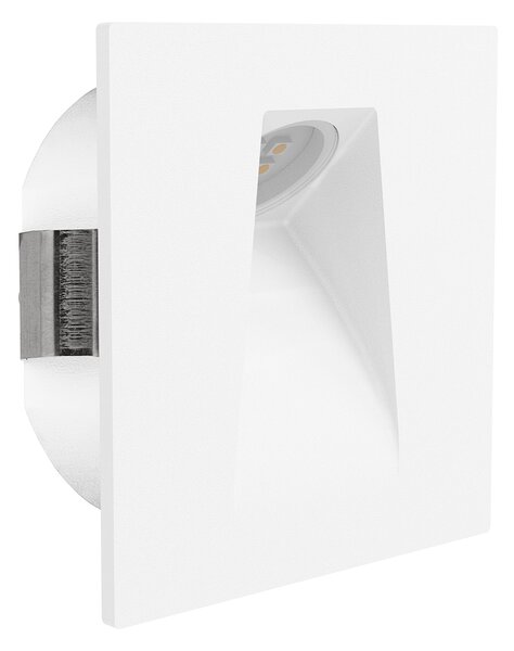 Faretto Ad Incasso Moderno Mecinos In Acciaio Bianco Led Integrato 2W 3000K
