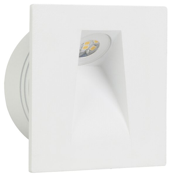 Faretto Ad Incasso Moderno Mecinos In Acciaio Bianco Led Integrato 2W 3000K