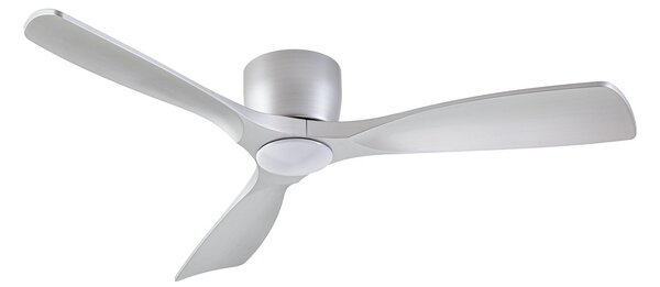 Ventilatore da soffitto Moneno Smart LED, argento, CC, dimmerabile, CCT - Lucande, Moneno, dimmerabile, Metallizzato, Soggiorno, Metallo, Moderno