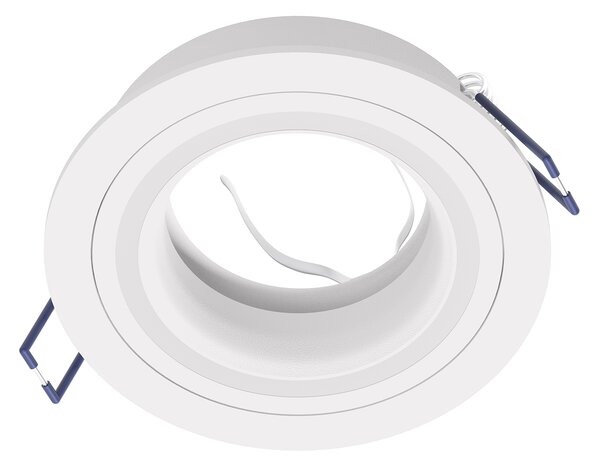 Faretto Ad Incasso Moderno Carosso Alluminio Bianco 1 Luce Gu10 35W