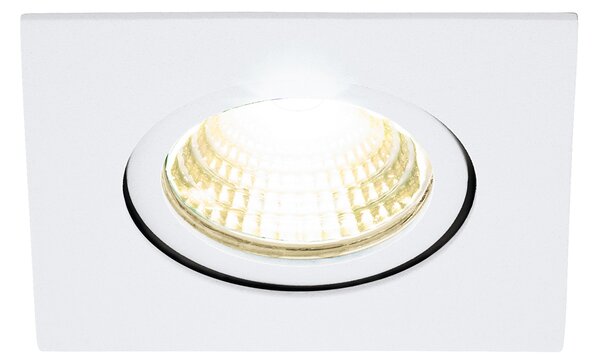 Faretto Ad Incasso Moderno Saliceto In Alluminio Bianco Led 6W 2700K