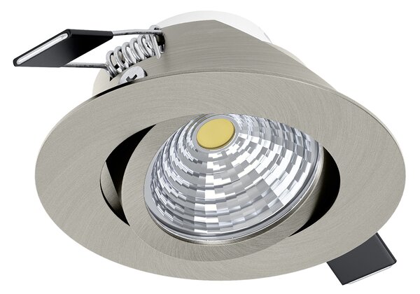Faretto Ad Incasso Moderno Saliceto Alluminio Nichel Satinato Led 6W
