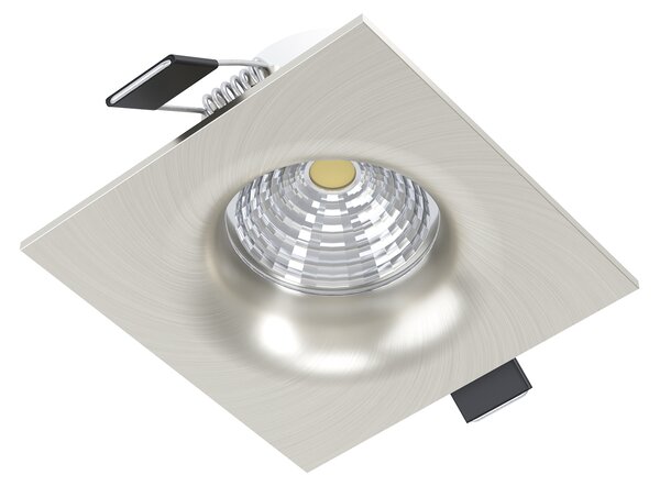 Faretto Ad Incasso Moderno Saliceto Alluminio Nichel Satinato Led Integrato 6W