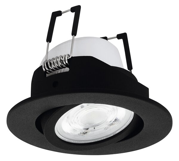Faretto Ad Incasso Moderno Saliceto Z Alluminio Nero Led Integrato 4,7W