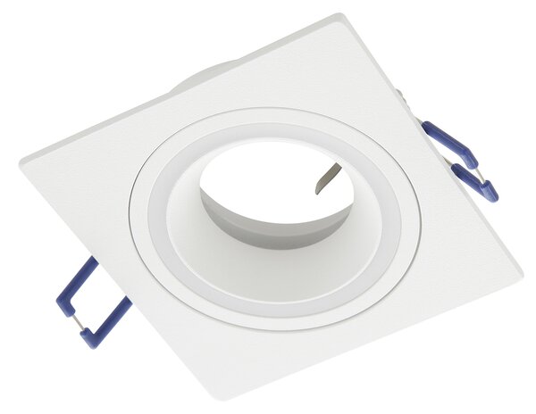 Faretto Ad Incasso Moderno Carosso In Alluminio Bianco 1 Luce Gu10 35W Ip20