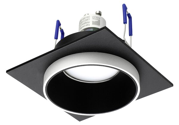 Faretto Ad Incasso Moderno Carosso In Alluminio Nero 1 Luce Gu10 35W Ip20