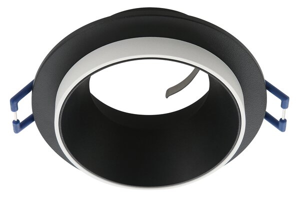 Faretto Ad Incasso Moderno Carosso In Alluminio Nero 1 Luce Gu10 35W