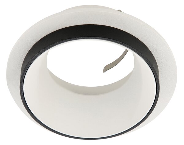 Faretto Ad Incasso Moderno Carosso In Alluminio Bianco 1 Luce Gu10 35W
