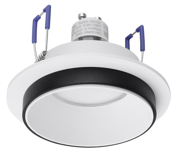 Faretto Ad Incasso Moderno Carosso In Alluminio Bianco 1 Luce Gu10 35W