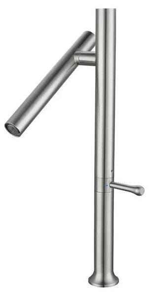 Miscelatore per lavello da cucina, acciaio inossidabile 304, monocomando, con controllo dell'acqua calda e fredda, rotazione a 360°, estraibile, montaggio a incasso, colore argento