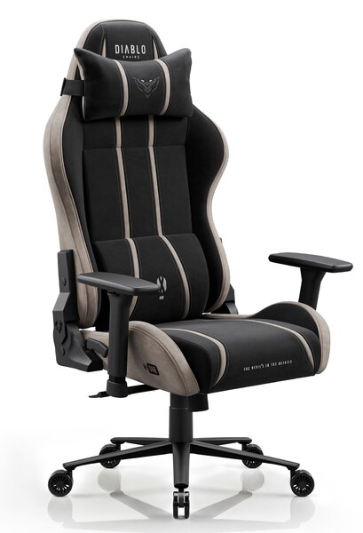 Sedia gaming in tessuto nero-beige Diablo X-One 2.0 Camel Black King